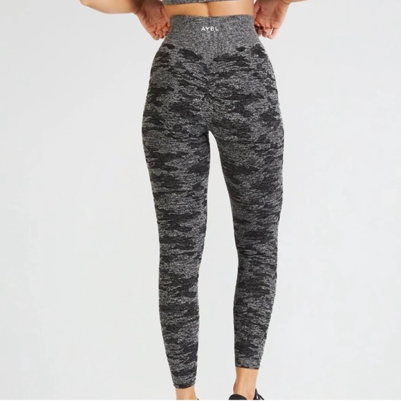 AYBL High Rise Full Length Leggings Sz S - Gray Camo - Picture 2 of 4